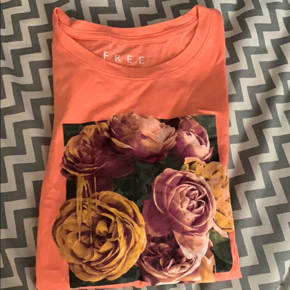 Pink floral shirt